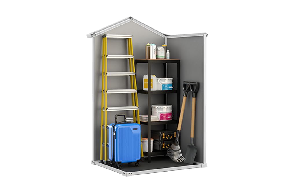 Keter Manor Outdoor Garden Storage Shed, Grey, 4 x 3 ft