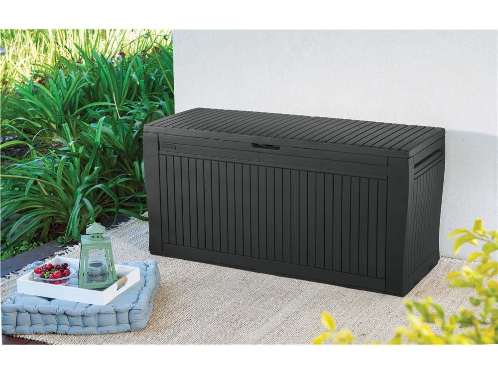 Keter Comfy Storage Box 270 L, Graphite Color, 116.7 x 54.6 x 8.6 cm